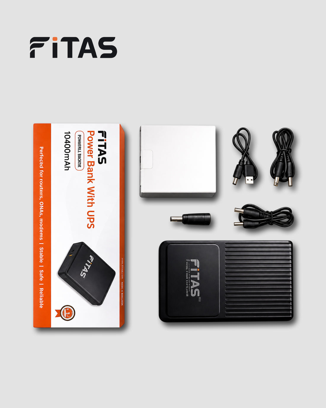FiTAS TM55 10400mAh DC Mini UPS for Router, ONU & IP Camera